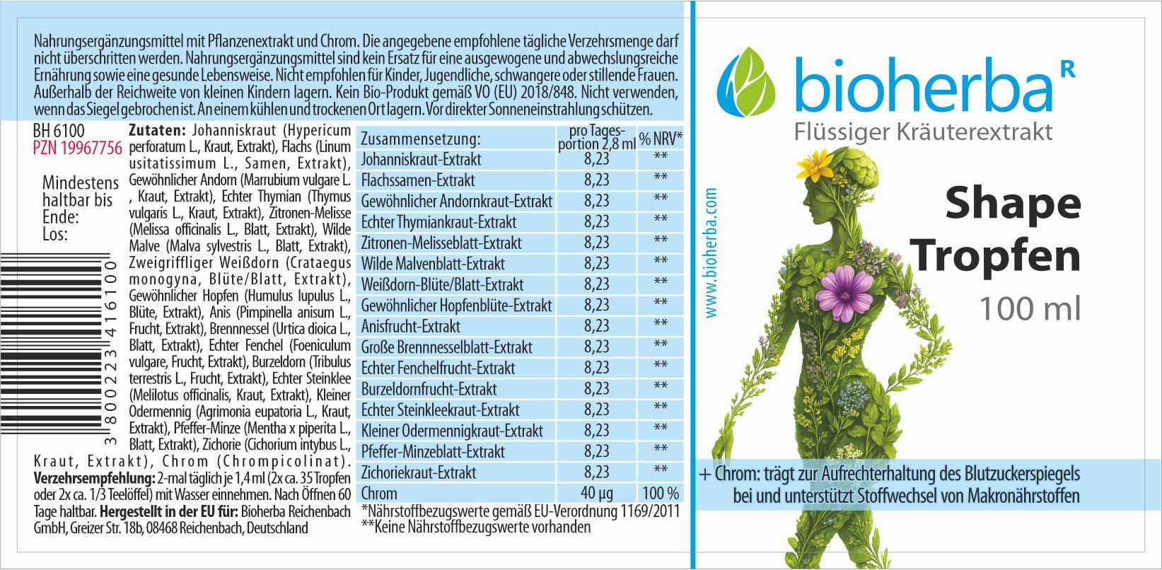 Shape Tropfen Tinktur 100 ml  PZN 19967756