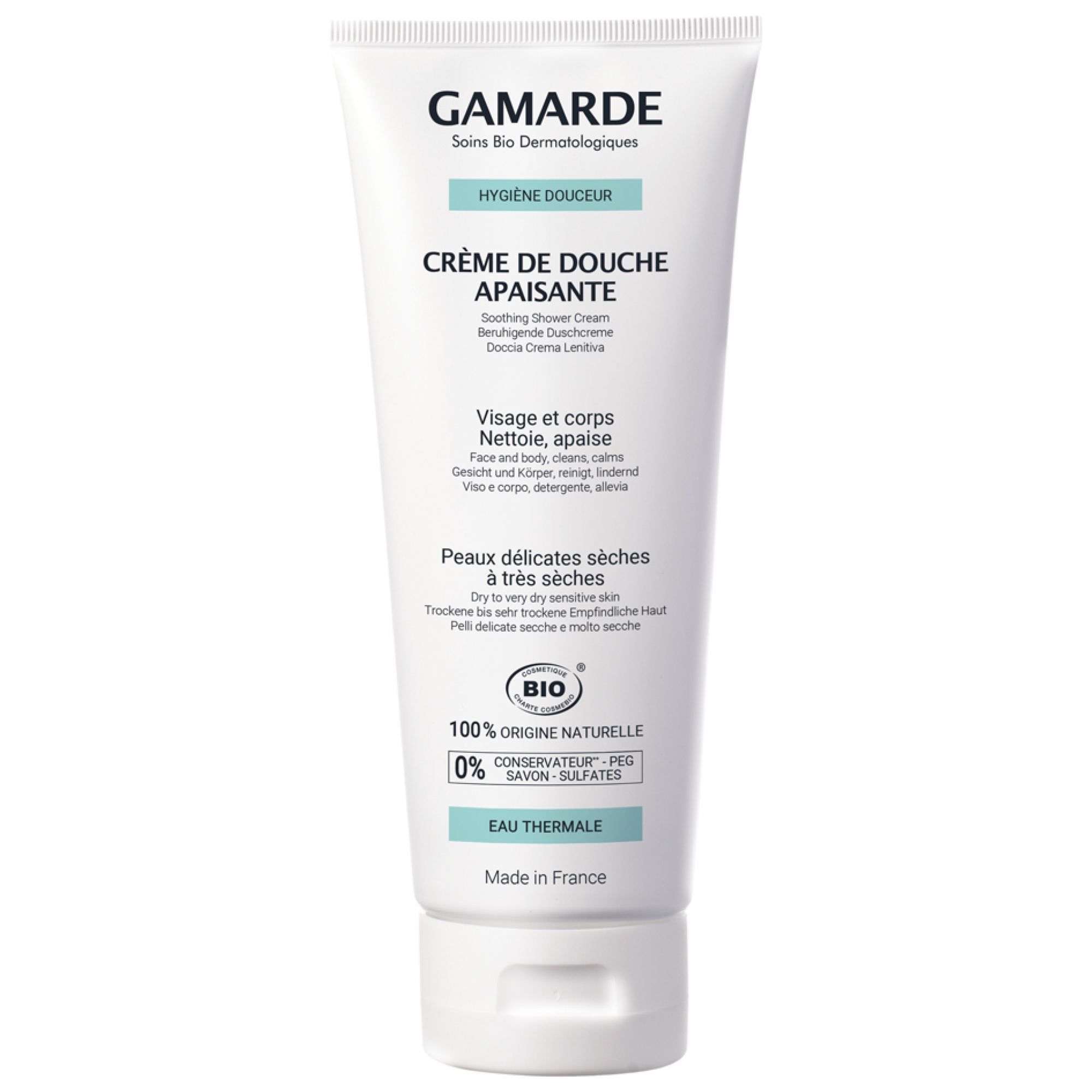 Gamarde Milde Hygiene Beruhigende Bio-Duschcreme 4,5x7,6x18,5 cm