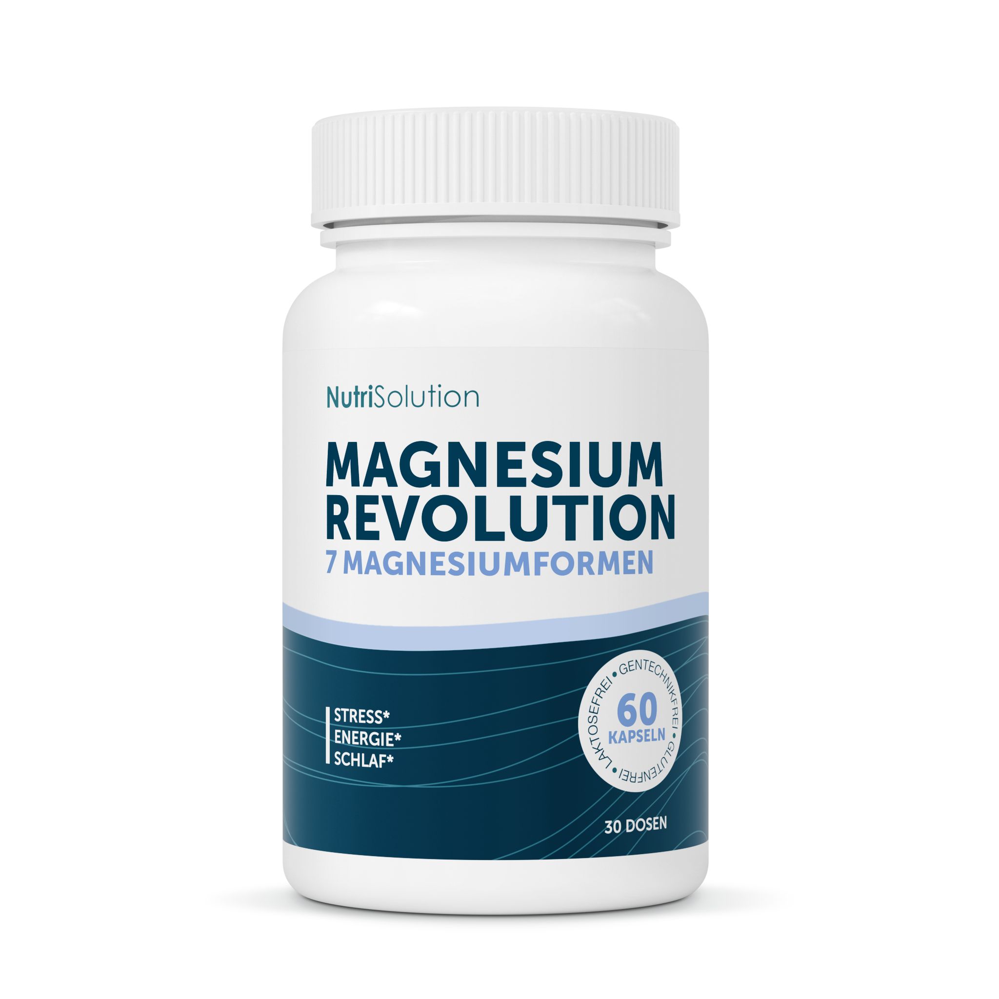 NutriSolution Magnesium Revolution Kapselbehälter mit 60 Kapseln.