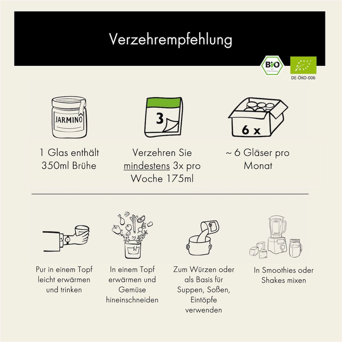 JARMINO Bio Rinderknochenbrühe