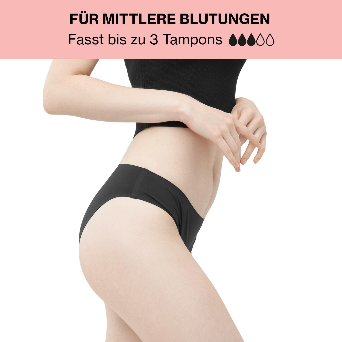 mymonthlys Periodenunterwäsche - 3er Set Classic Periodenslip LEA mittel 3 St