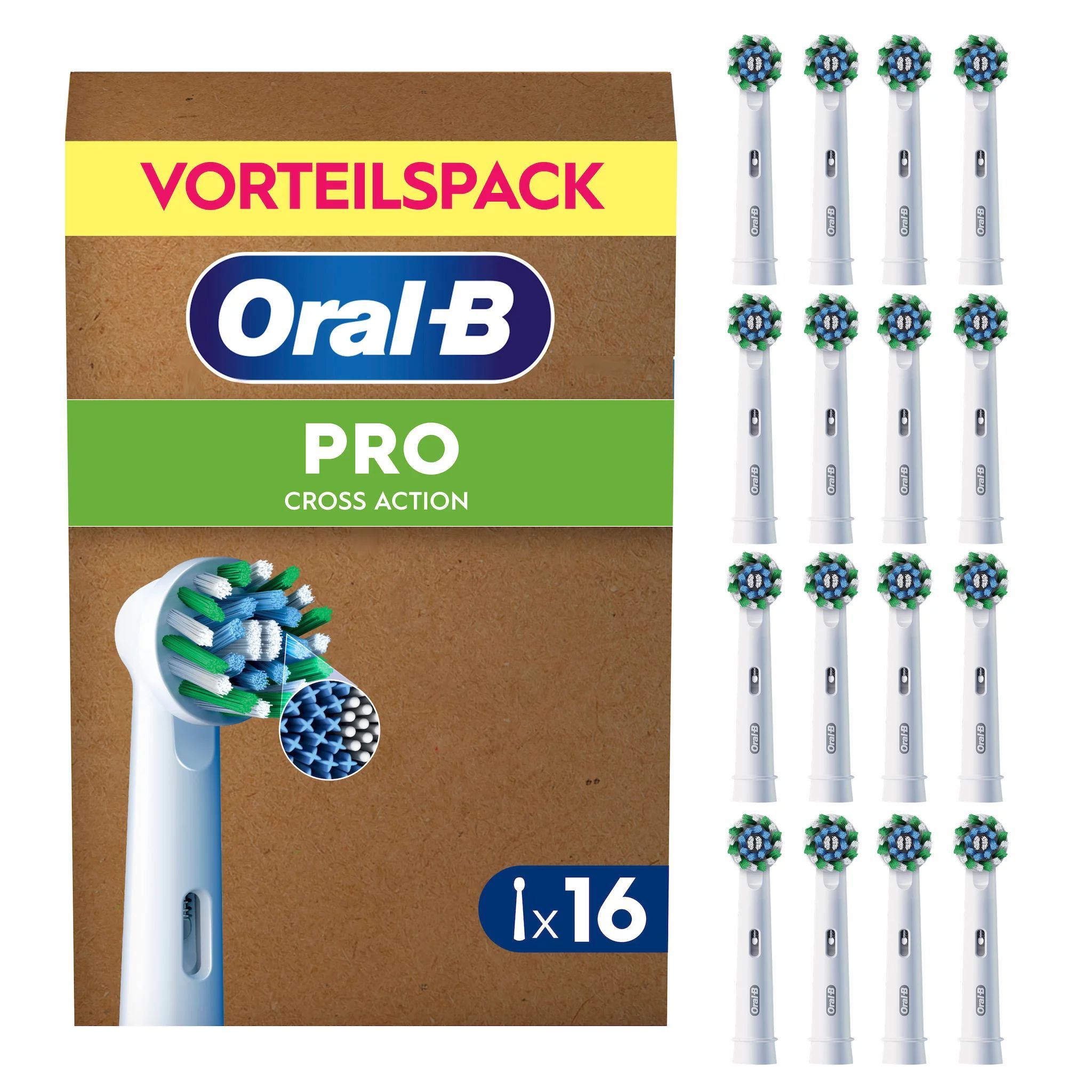 Oral-B Pro CrossAction 16er FFU Aufsteckbürsten 16 St