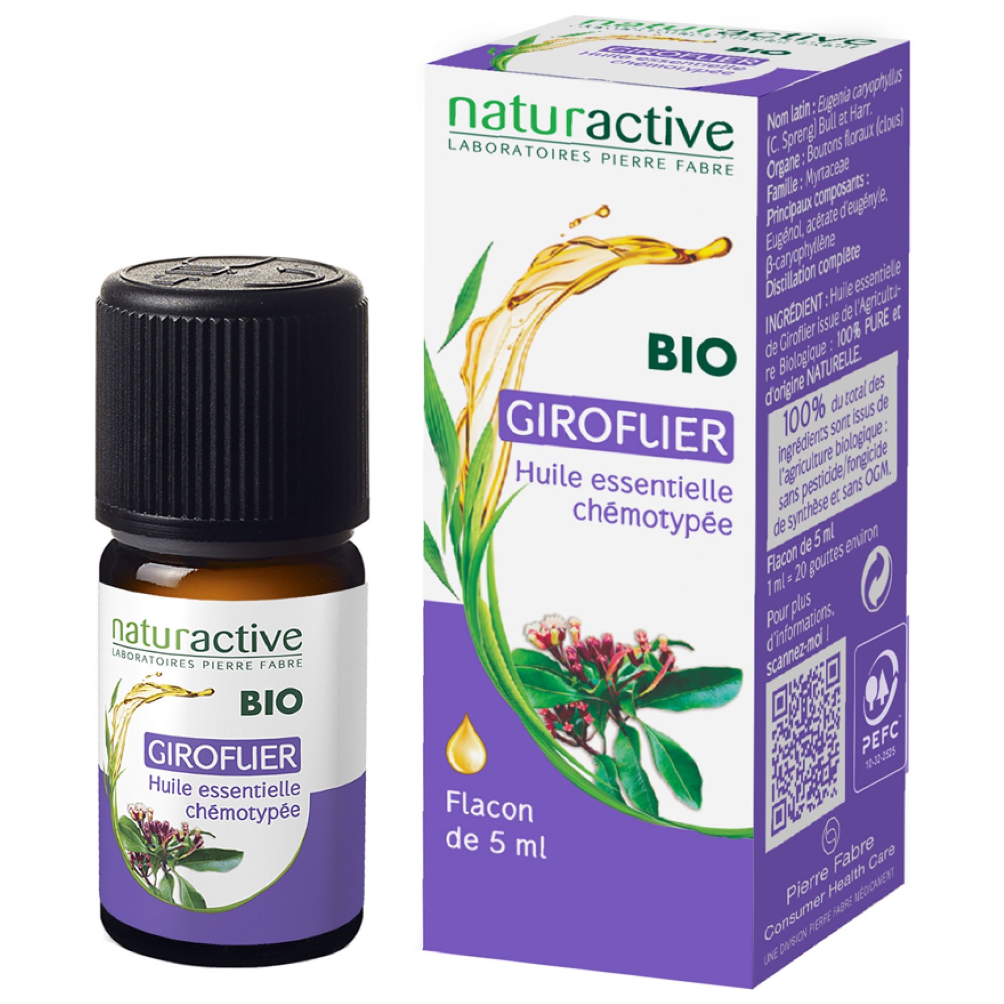 Naturactive Ätherisches Öl Bio-Nelkenbaum 3x3,1x8 cm