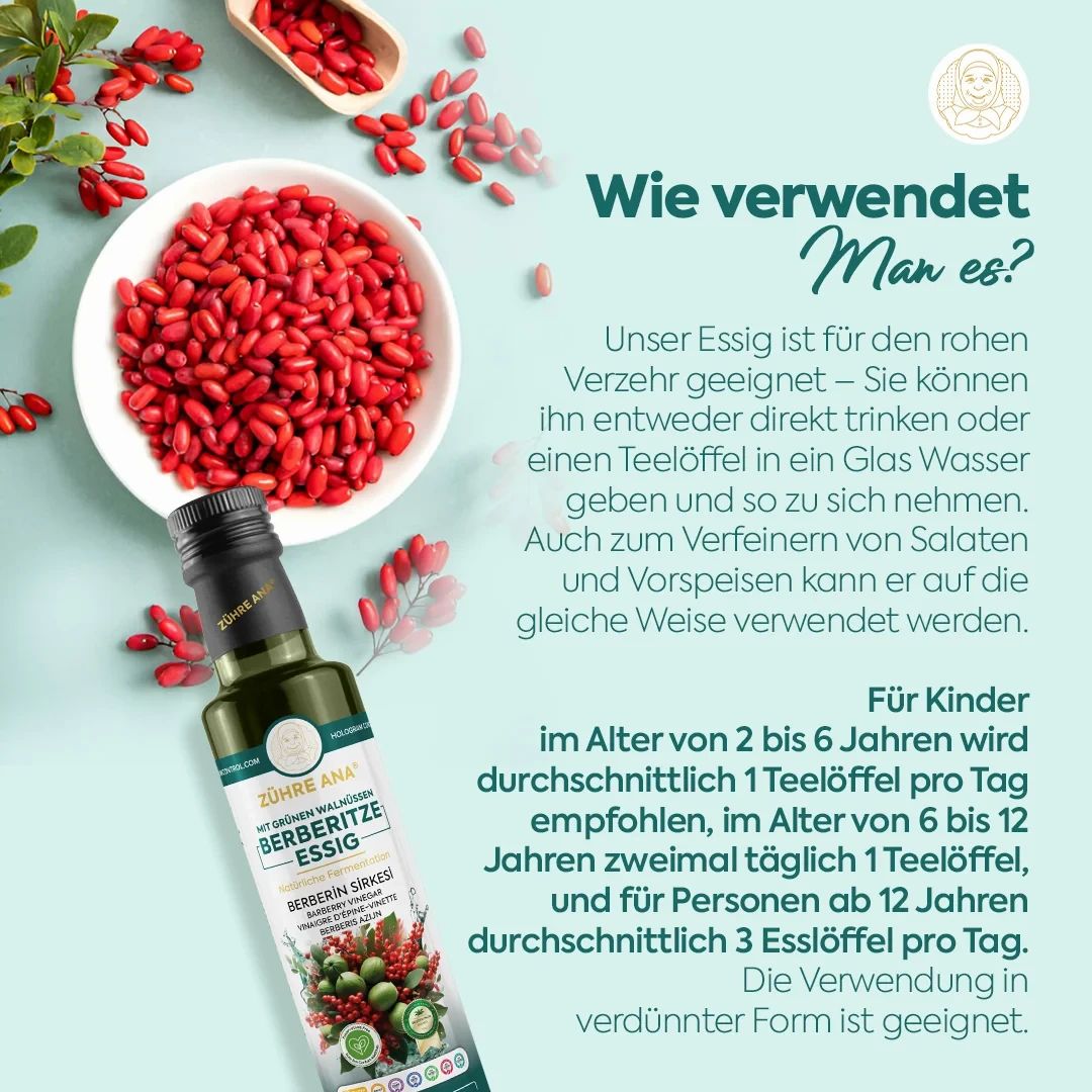 Zühre Ana Berberine-Essig mit Walnüssen