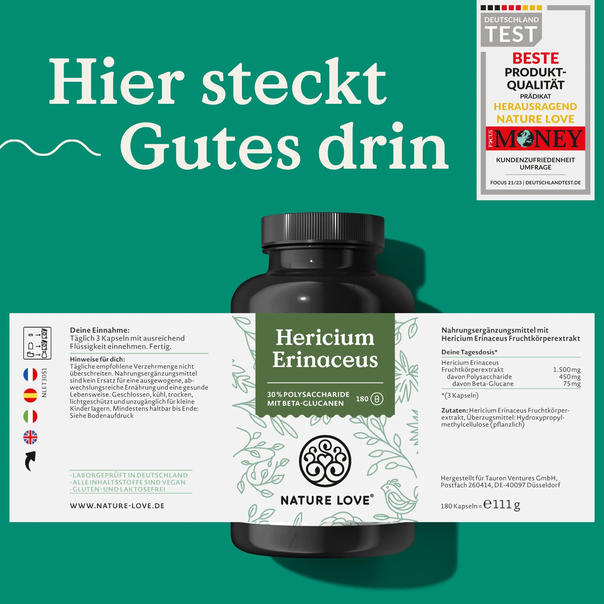 NATURE LOVE® Hericium Erinaceus