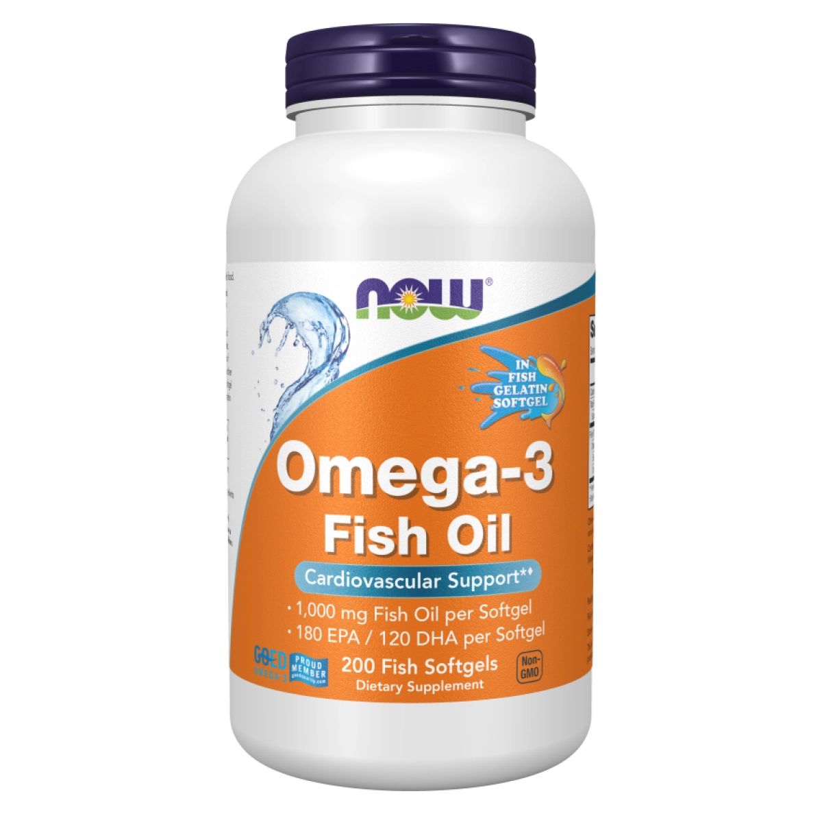 NOW Foods Omega-3-Fischöl – molekular destilliert 200 St Weichkapseln