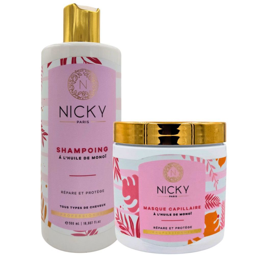 Nicky Paris - Set aus Shampoo und Maske mit Monoi-Öl