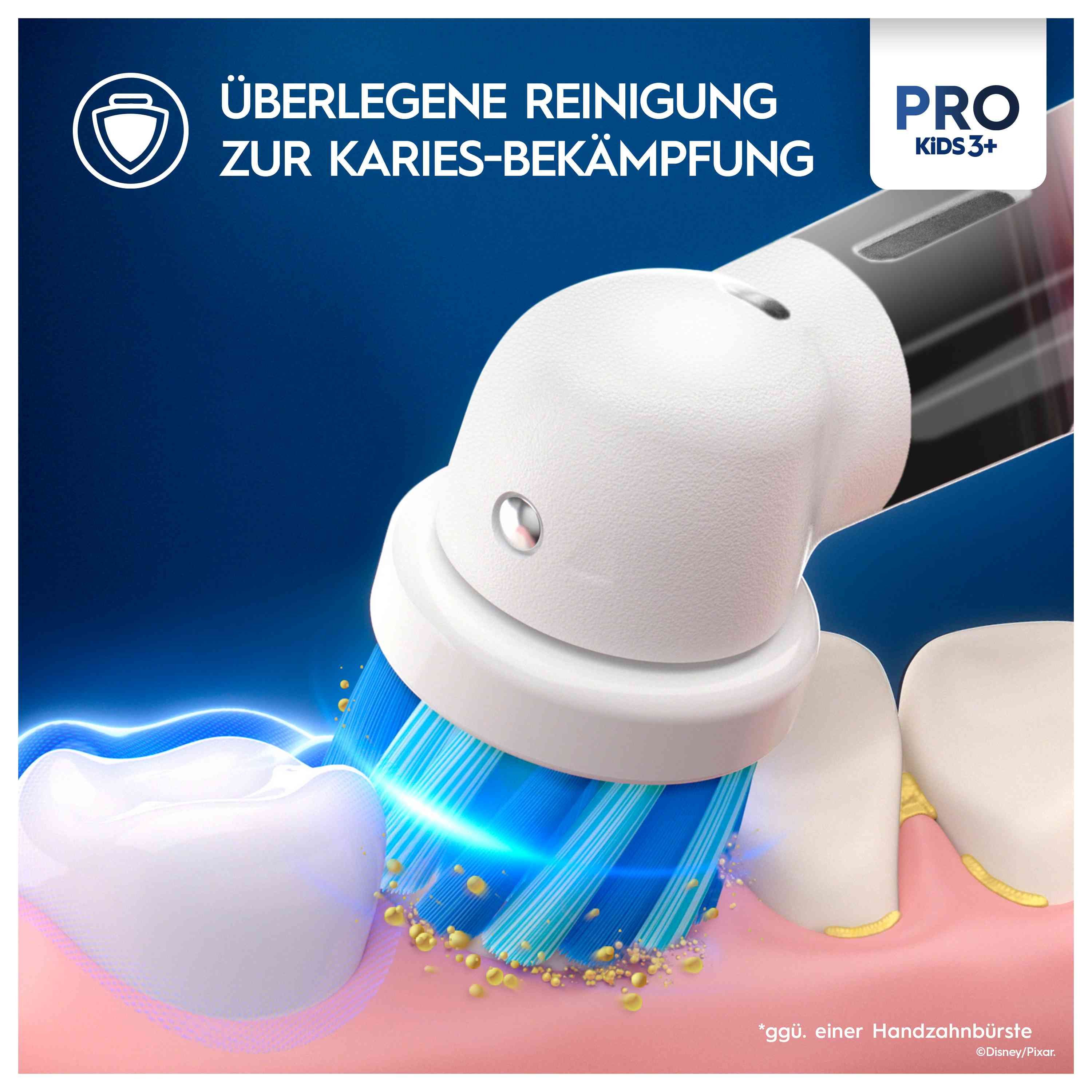 Oral-B - Elektrische Kinderzahnbürste "Vitality Pro Kids Cars" + Reiseetui in Rot