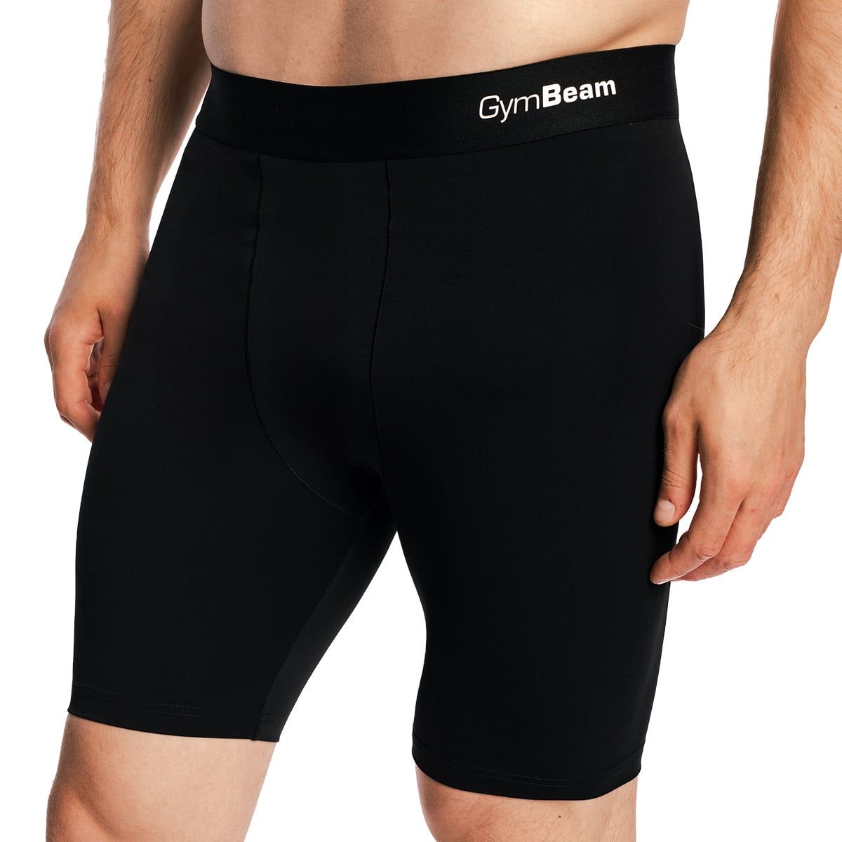 GymBeam Shorts Herren slim Combat mit Gummizug in Schwarz