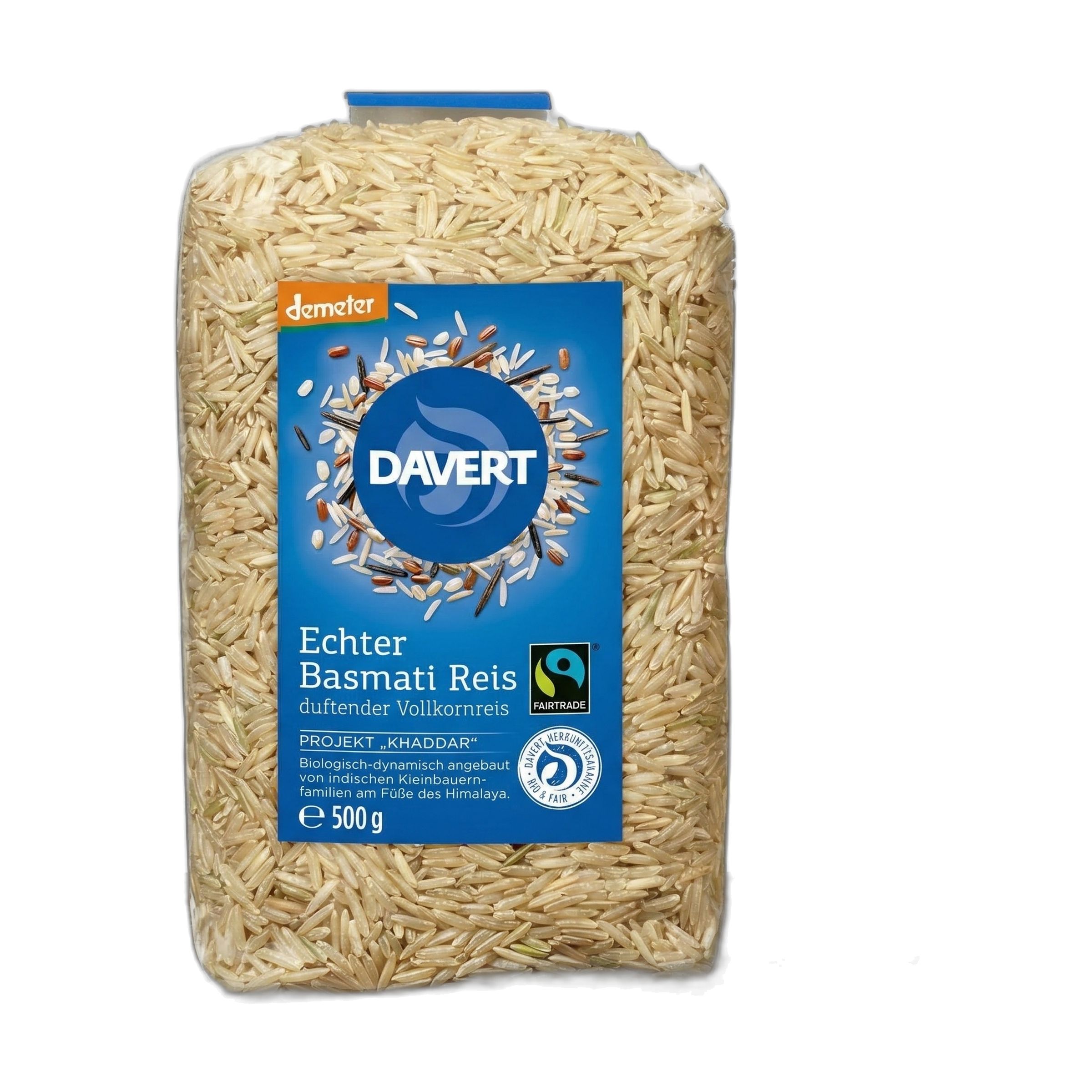 Davert Echter Bio Basmati Reis braun 500 g