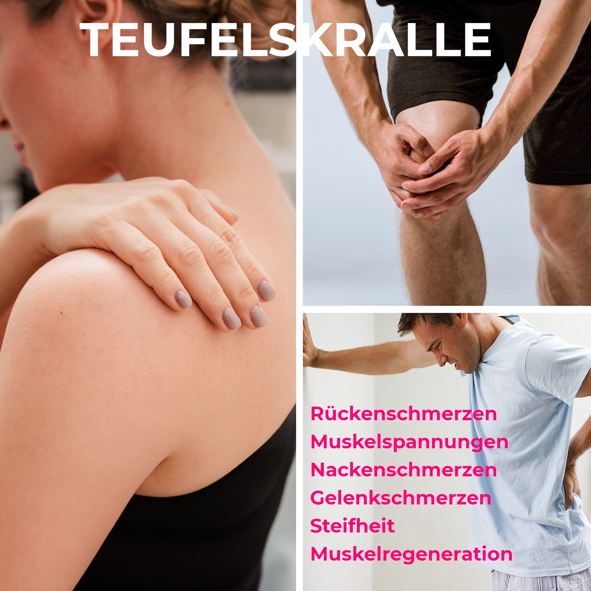 Mann erhält eine Rückenmassage. Ein Tiegel Arnika 98% Estrema mit "Effetto Fresco"-Symbol.