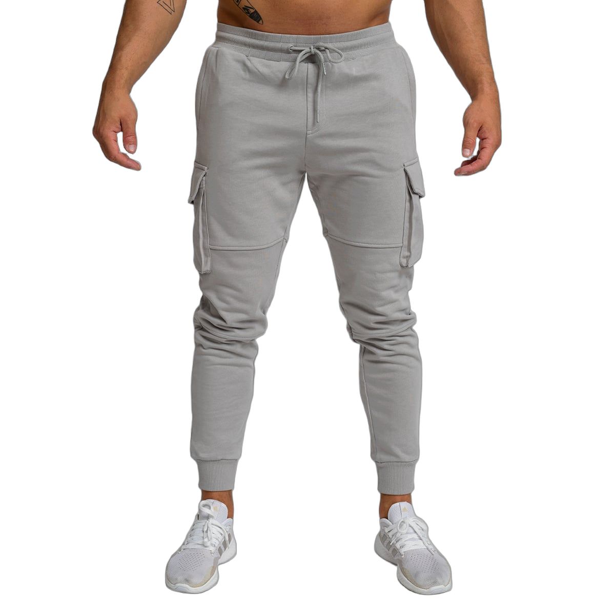 GymBeam Jogginghose Herren Slim TRN Grau mit Kordelzug und Taschen 1 St
