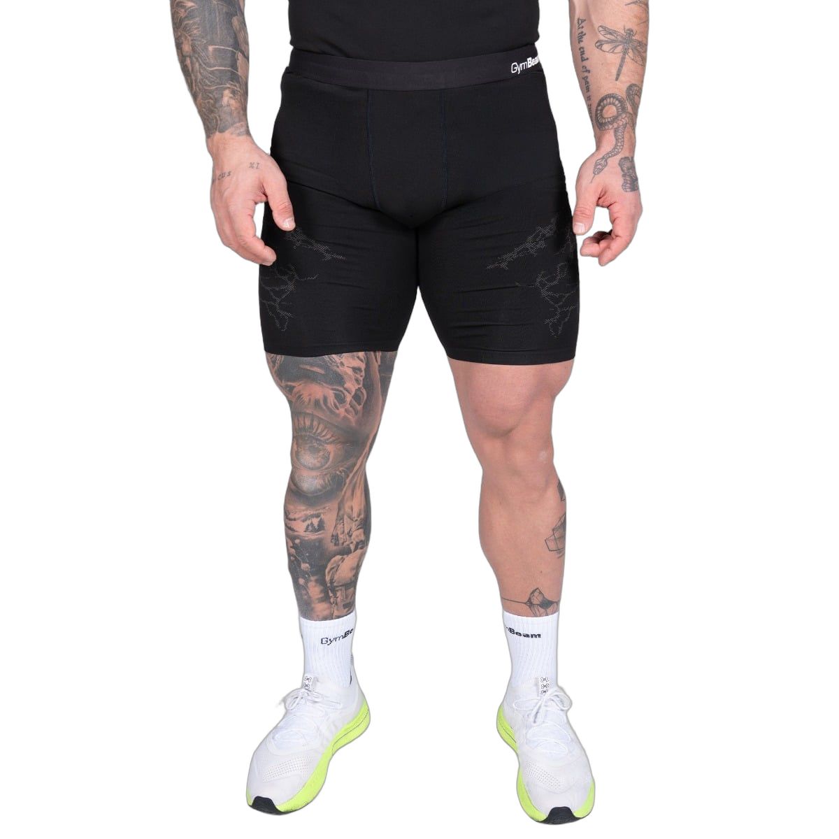 GymBeam Shorts Herren slim nahtlos in Schwarz 1 St