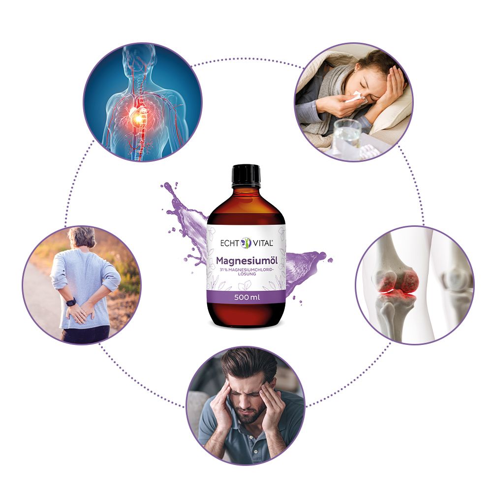 Echt Vital Magnesiumöl 500 ml Flüssigkeit