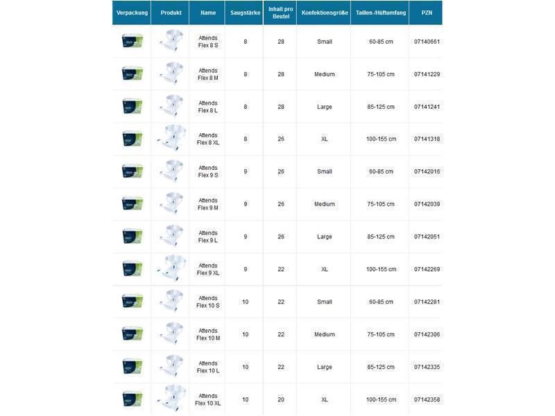 Attends Flex 9 Medium (4x26 Stk.) 1 St