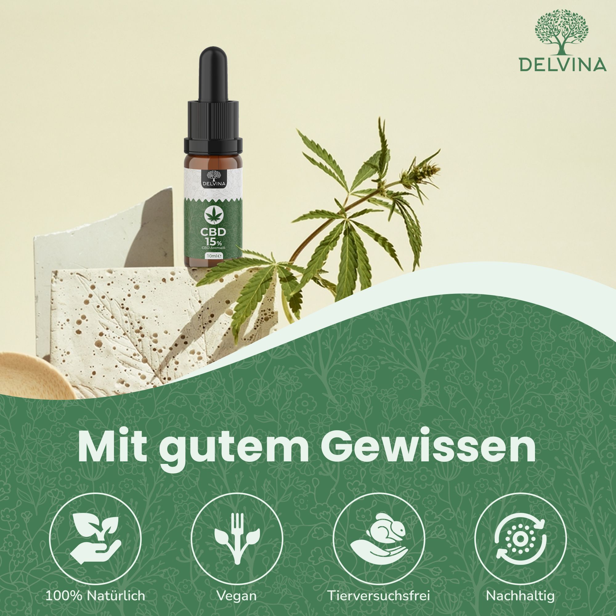 Delvina CBD Öl 15% Vollspektrum