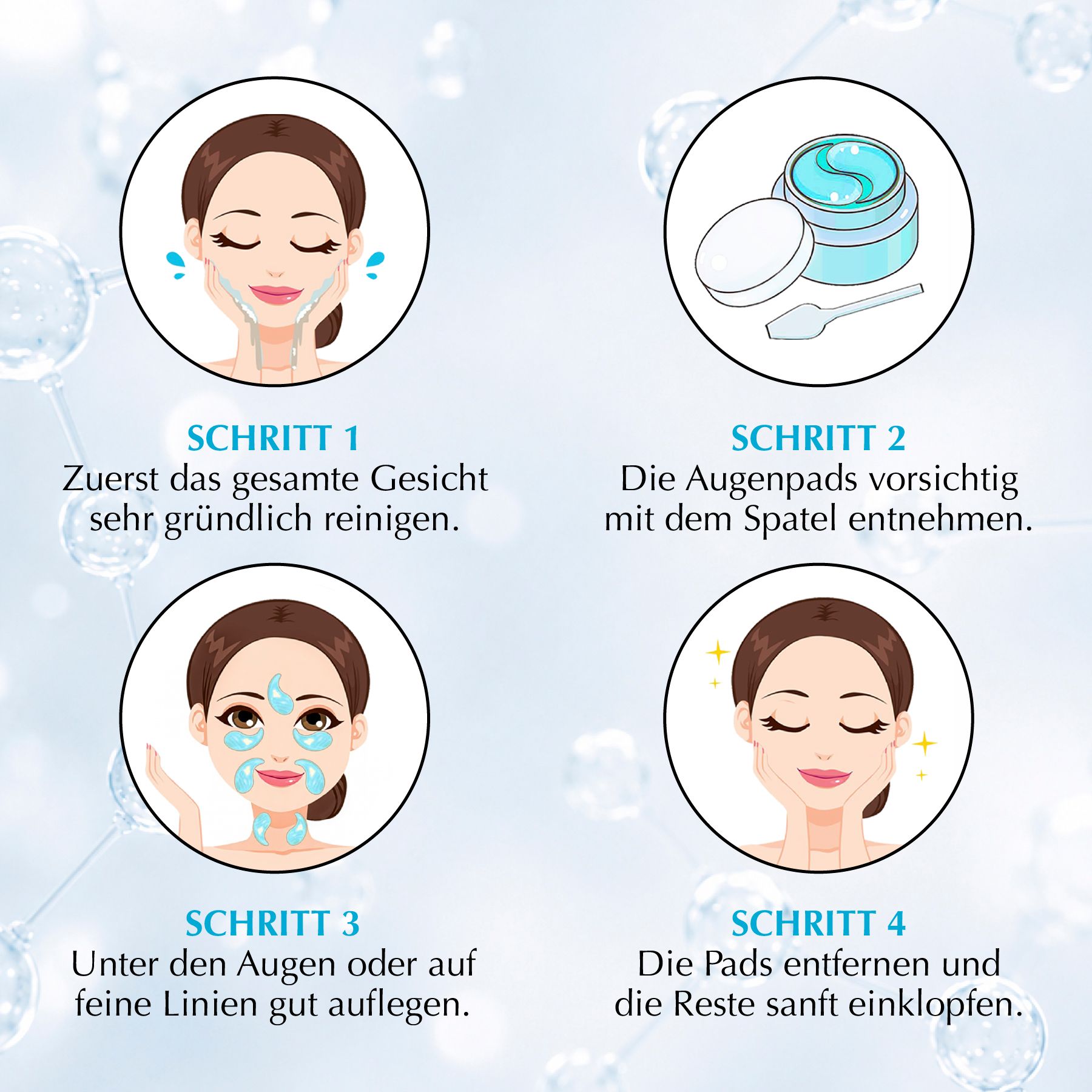 DR.RASHEL Augenpads Kollagen Gel Augenmaske Anti-Falten Pearl Gold