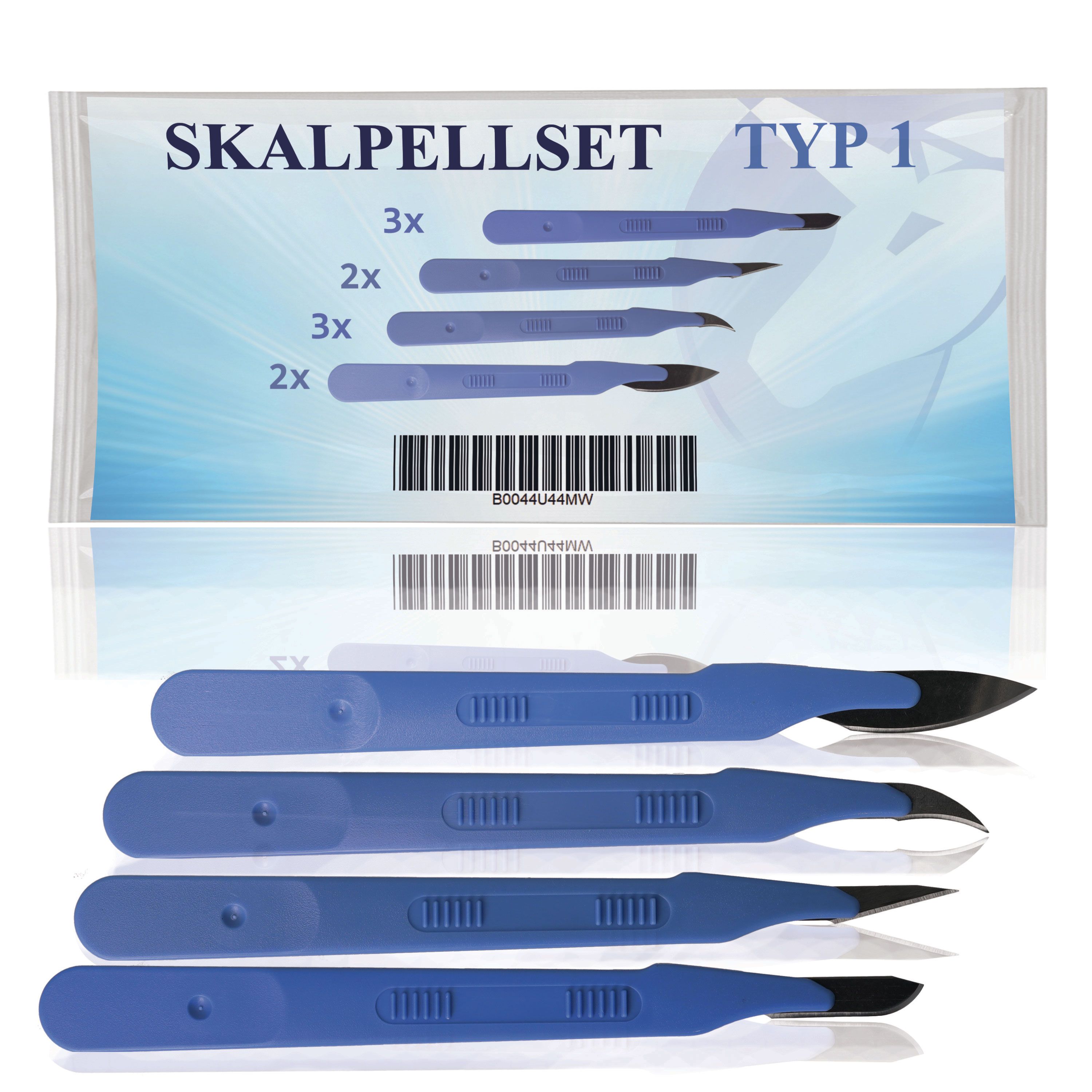 Horn Medical Einweg-Skalpell-Set Typ I - 10 Skalpelle in 4 Größen