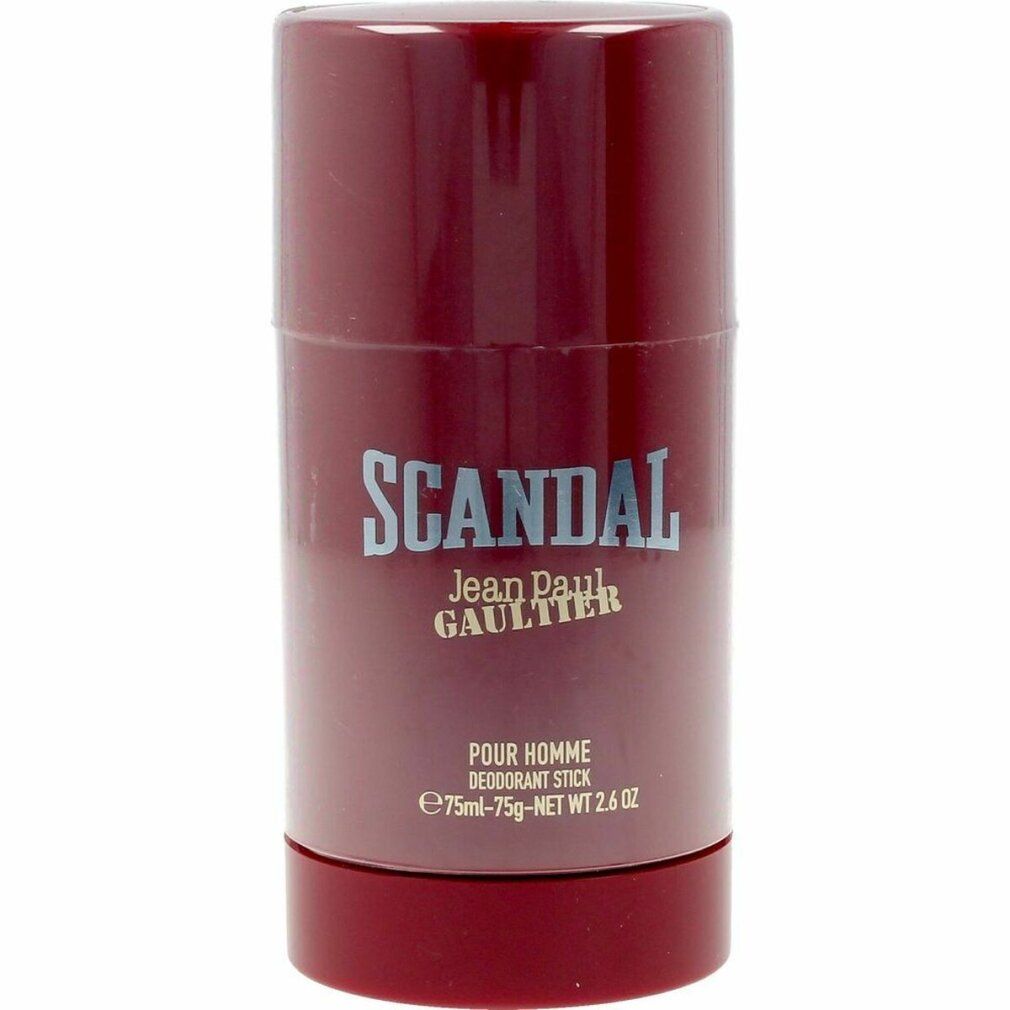 Roter Deostick mit Aufschrift SCANDAL, Jean Paul Gaultier. Pour Homme, Deodorant Stick, 75ml.