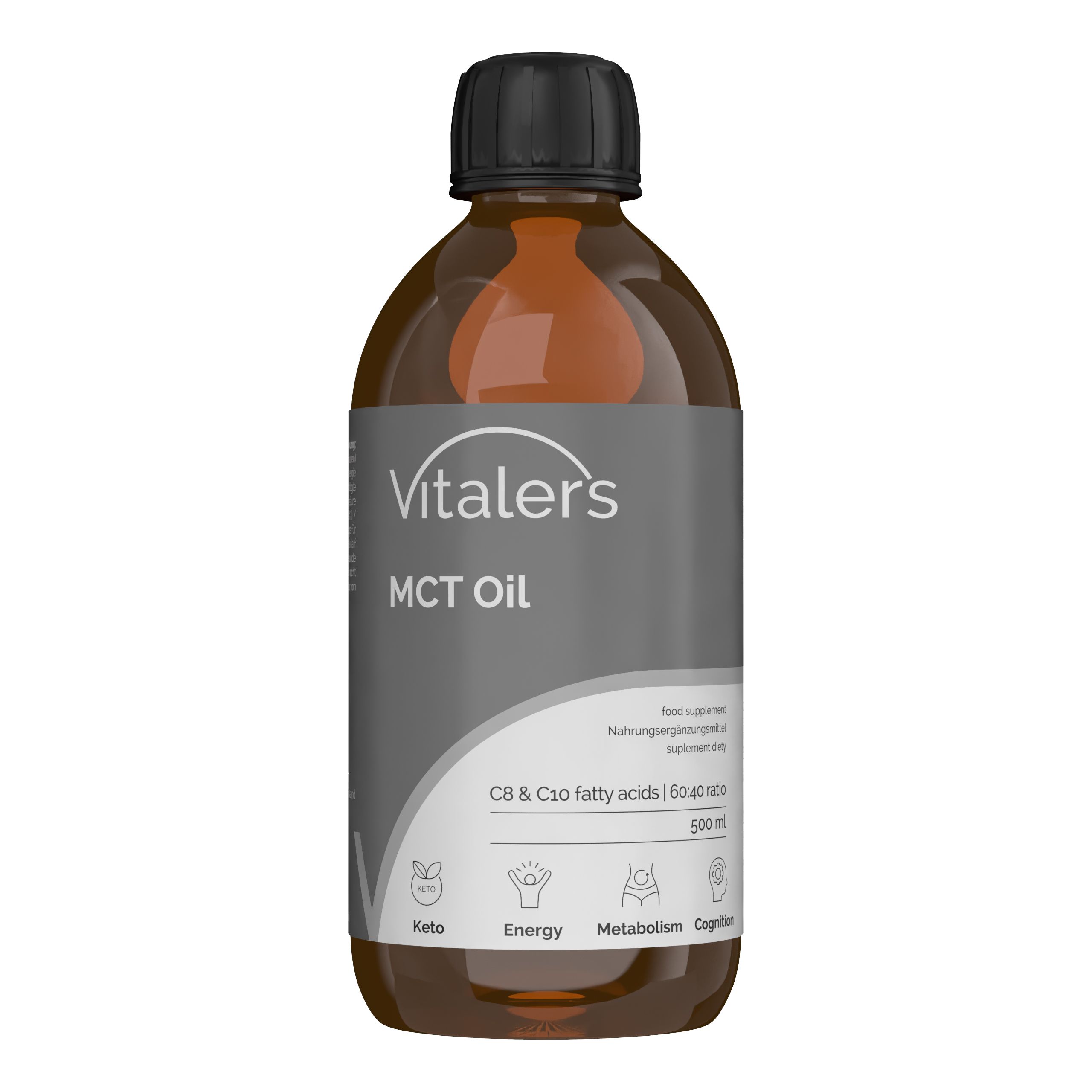 Vitaler's natürliches MCT-Öl 500 ml Öl
