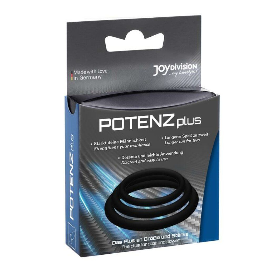 JOYDIVISION POTENZ plus Penisring black 3er Set