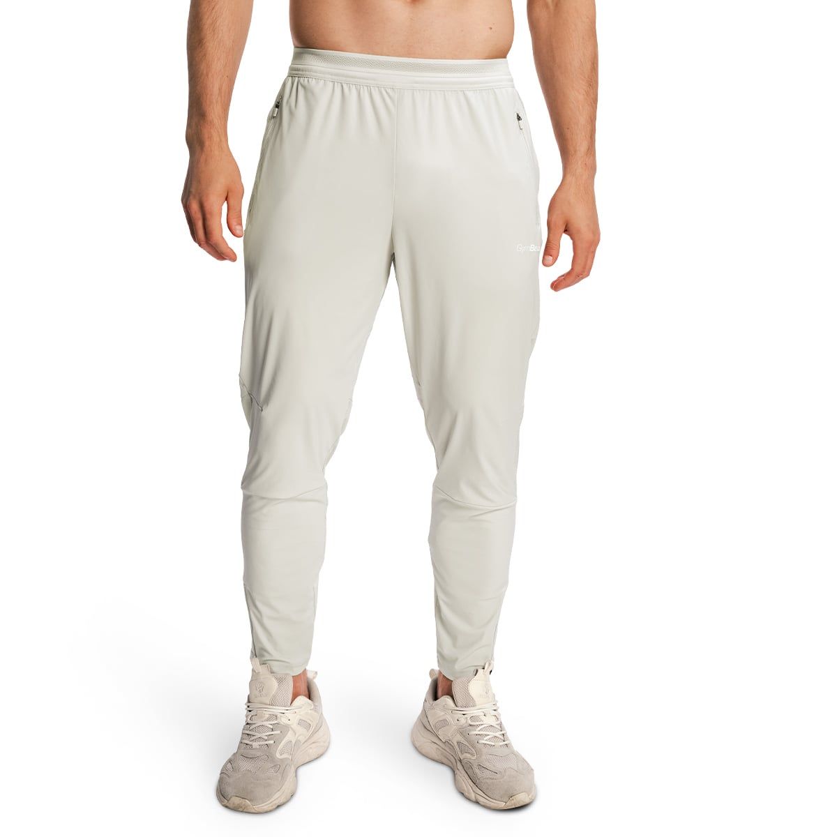 GymBeam Hose Herren slim mit Gummizug und Reißverschlusstaschen Pulse X Running grau 1 St