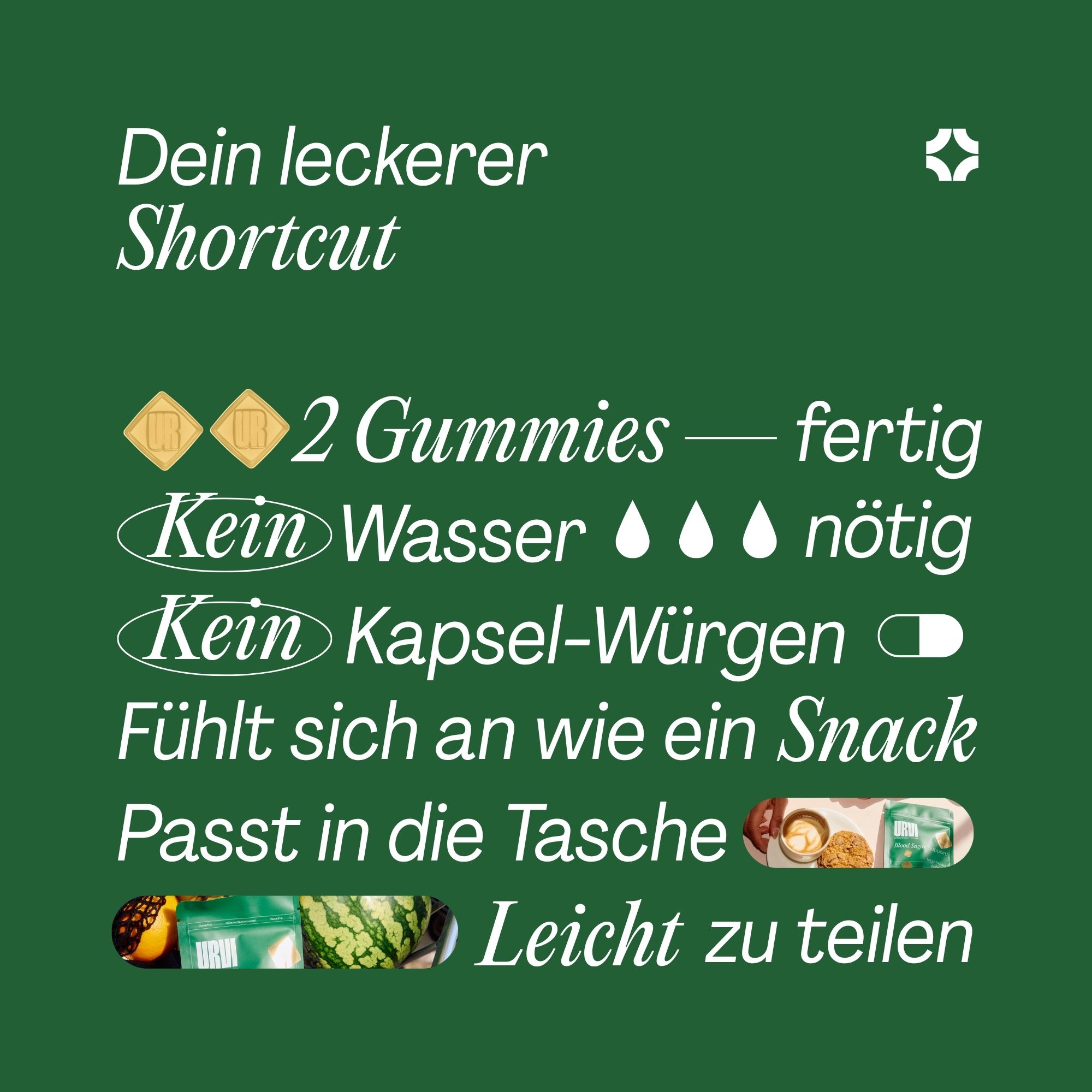 URVI® Apfelessig Gummies mit Myo-Inositol, Apfelessig, Chrom & Zink – Apfel-Zimt