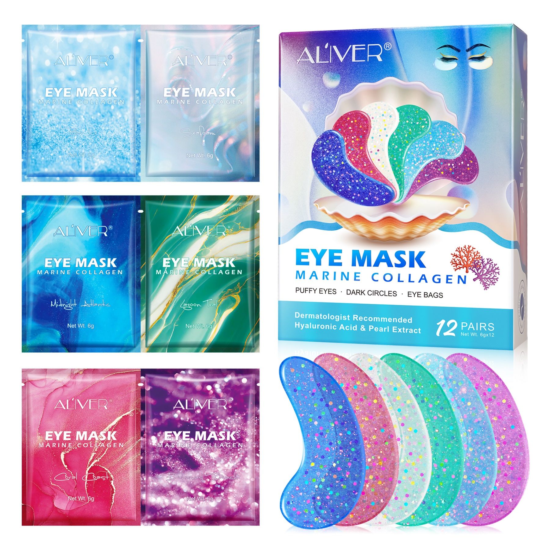 ALIVER Augenpads Anti Aging mit Hyaluronsäure