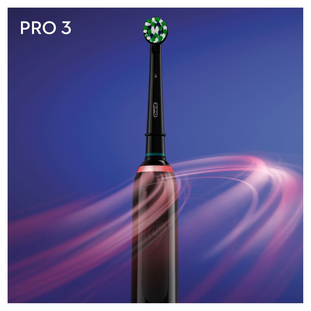 Oral-B - Elektrische Zahnbürste "Pro 3 - Cross Action" in Schwarz