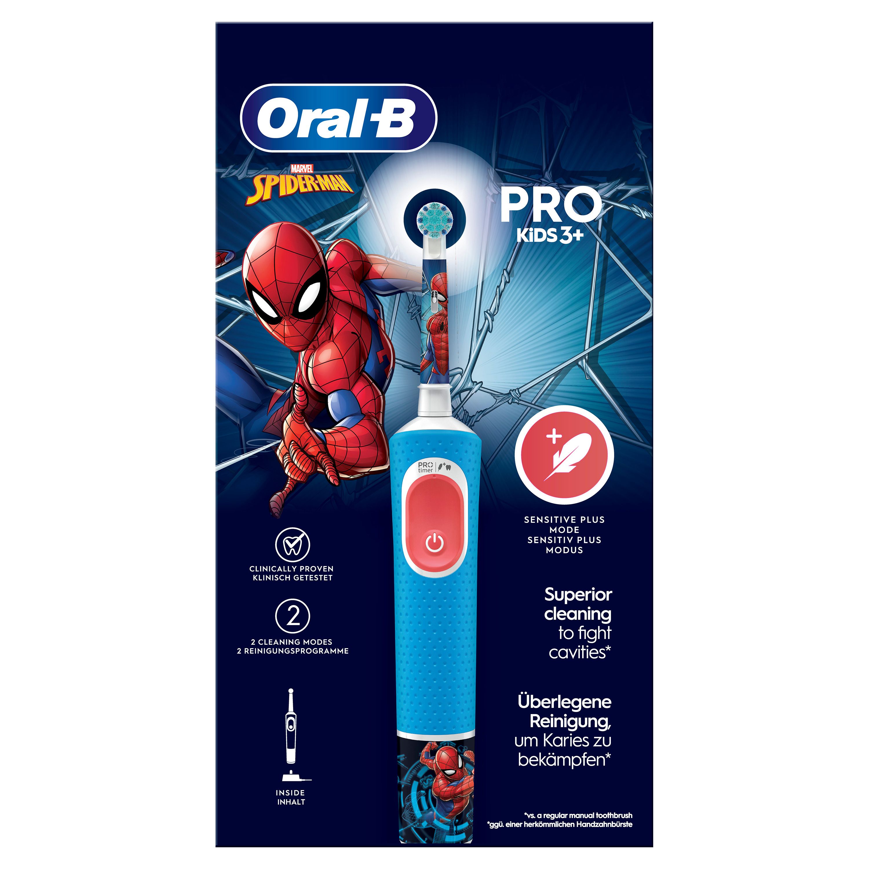 Oral-B - Elektrische Zahnbürste "Vitality Pro - Kids" Spiderman
