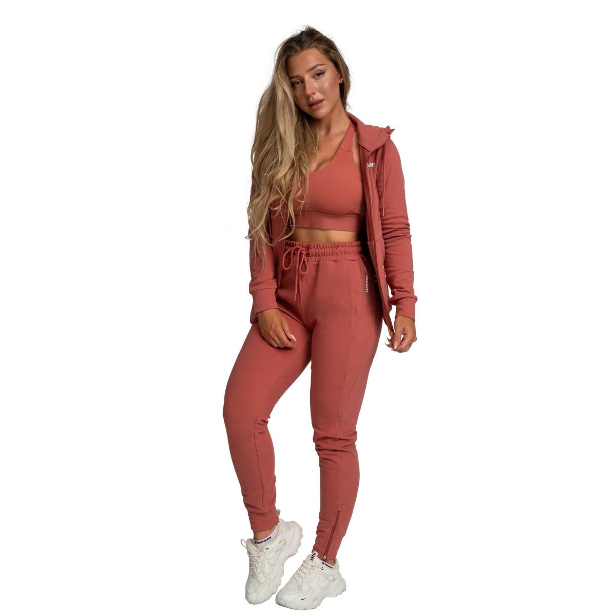 GymBeam Hoodie Damen Regular mit Reißverschluss und Kapuze Limitless Cinnamon