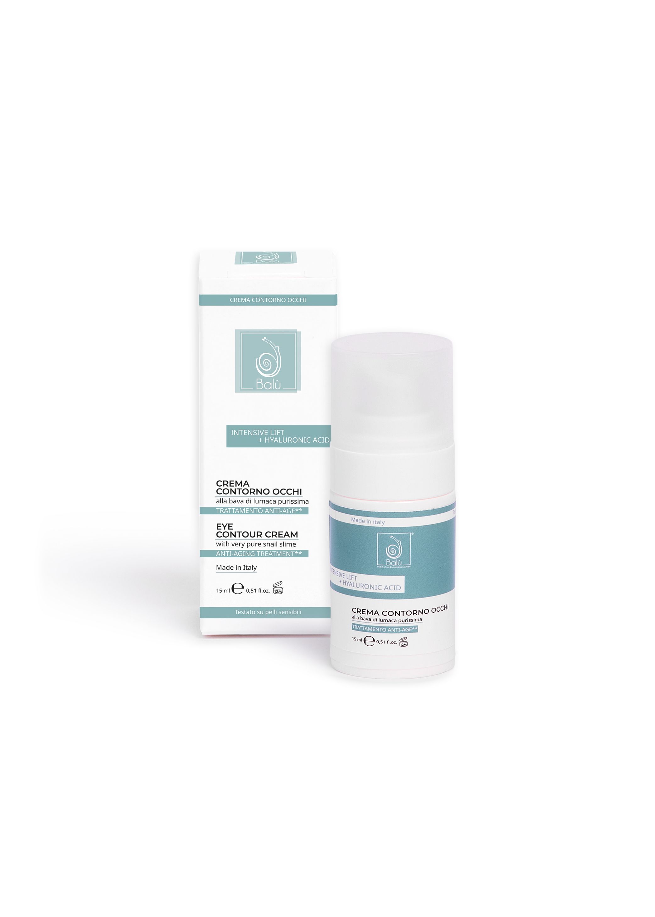 BALU' - CREMA CONTORNO OCCHI INTENSIVE LIFT+ BAVA DI LUMACA PURISSIMA CON ACIDO IALURONICO