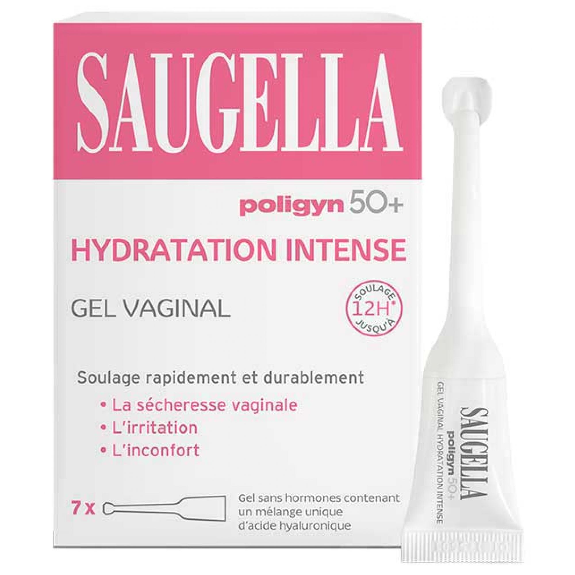 Saugella Poligyn 50+ Intensives Feuchtigkeitsgel für die Vagina, 7 Einzeldosisbeutel 8,5x4,8x12 cm