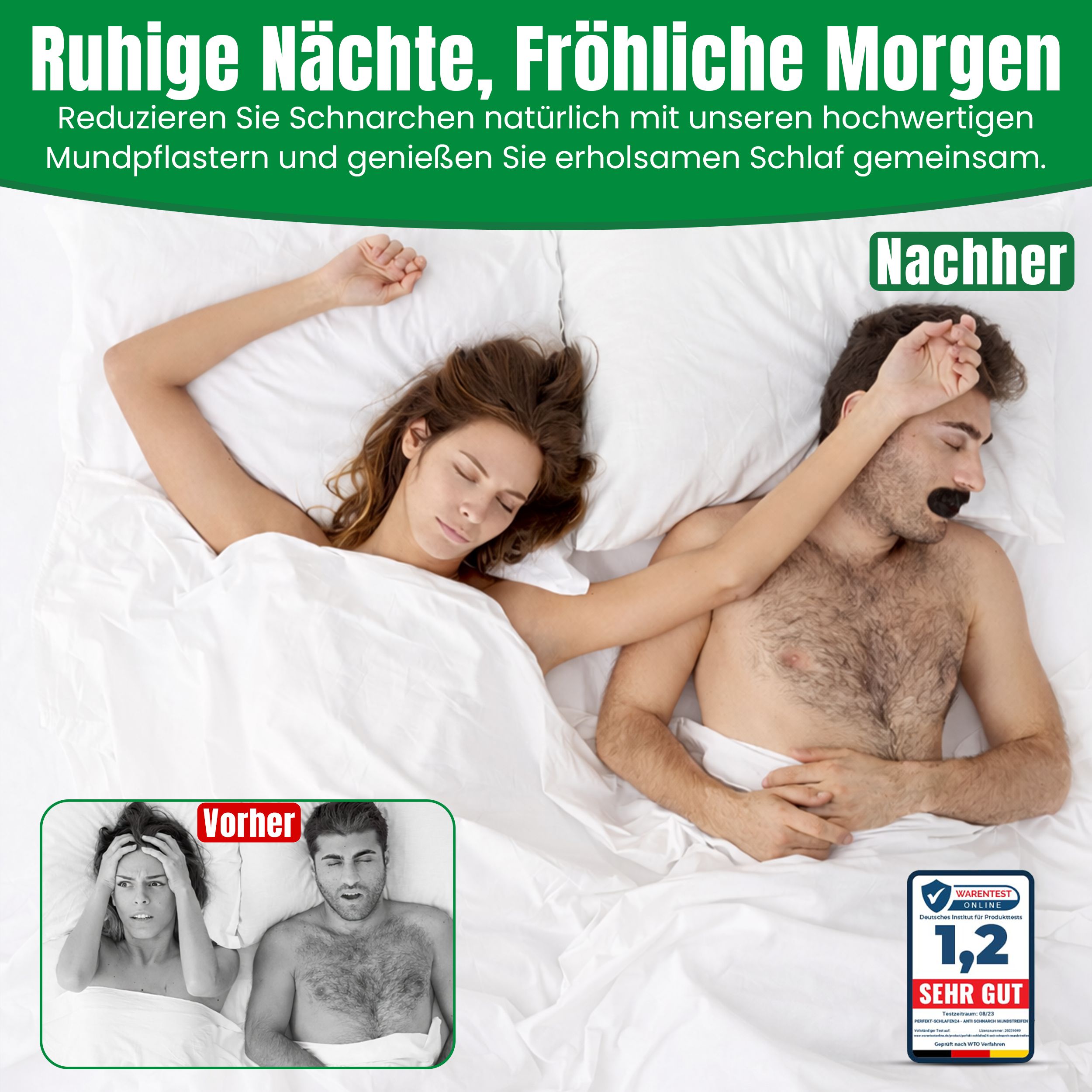 Perfekt-Schlafen24 - 30 x Antischnarch Mundpflaster in Schwarz