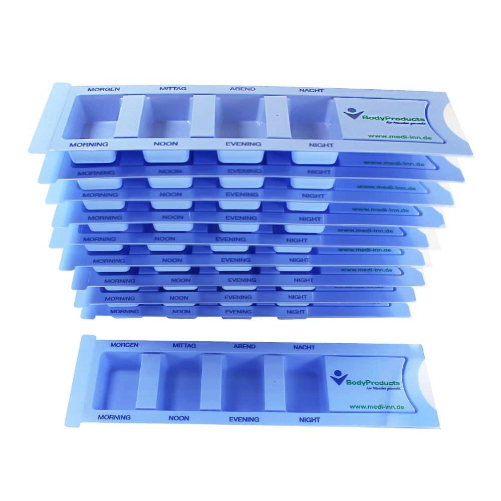 Medi-Inn Medikamentendispenser, für 1 Tag mit 4 Fächern, Schiebeblister 200 St