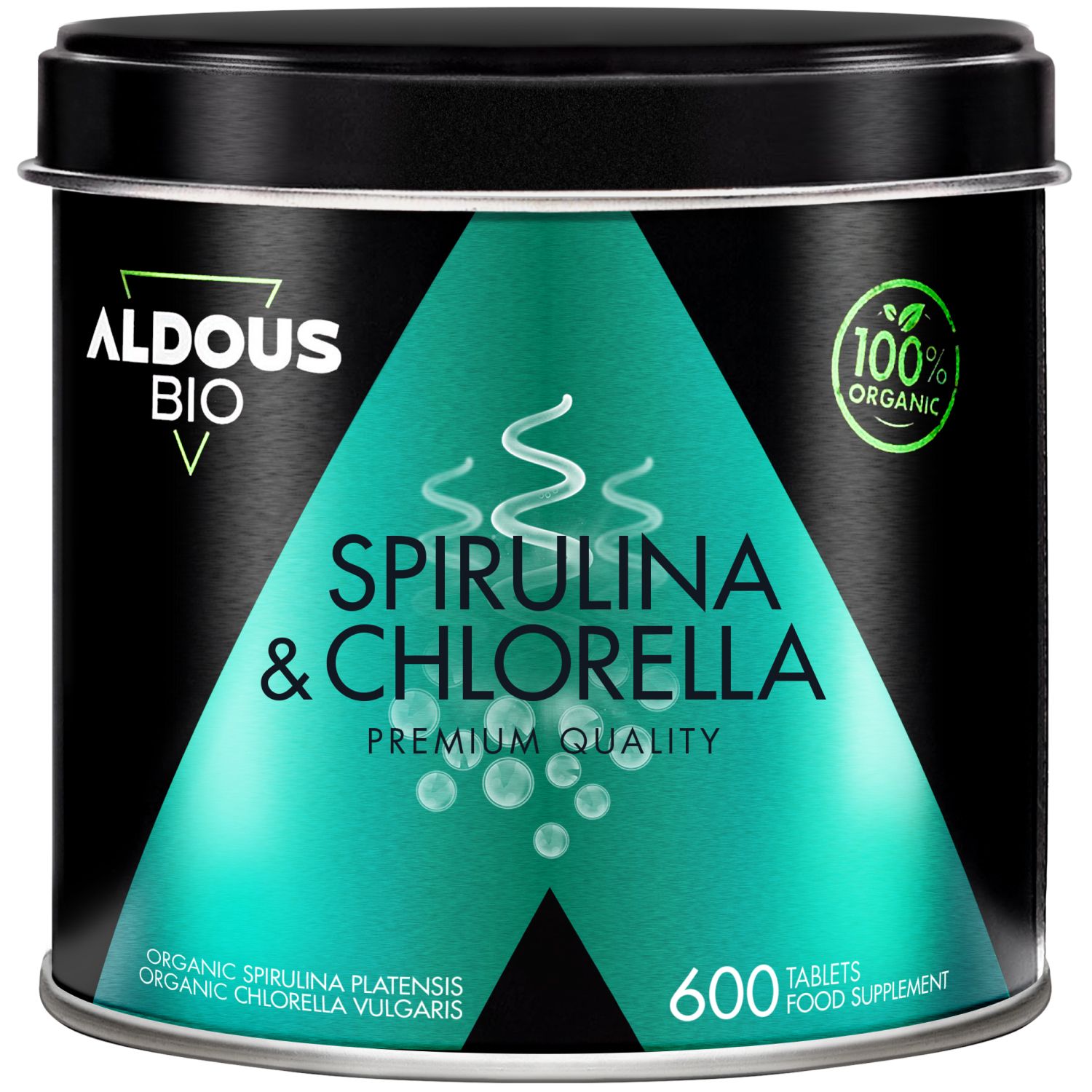 Aldous – Bio-Spirulina und Chlorella Detox, Energie 600 St Tabletten