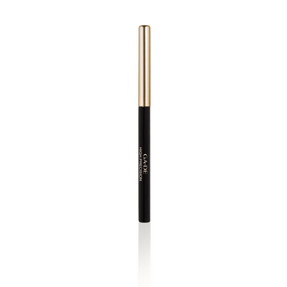 Schwarzer Eyeliner mit goldfarbener Kappe. Aufschrift: GA-DE HIGH PRECISION.