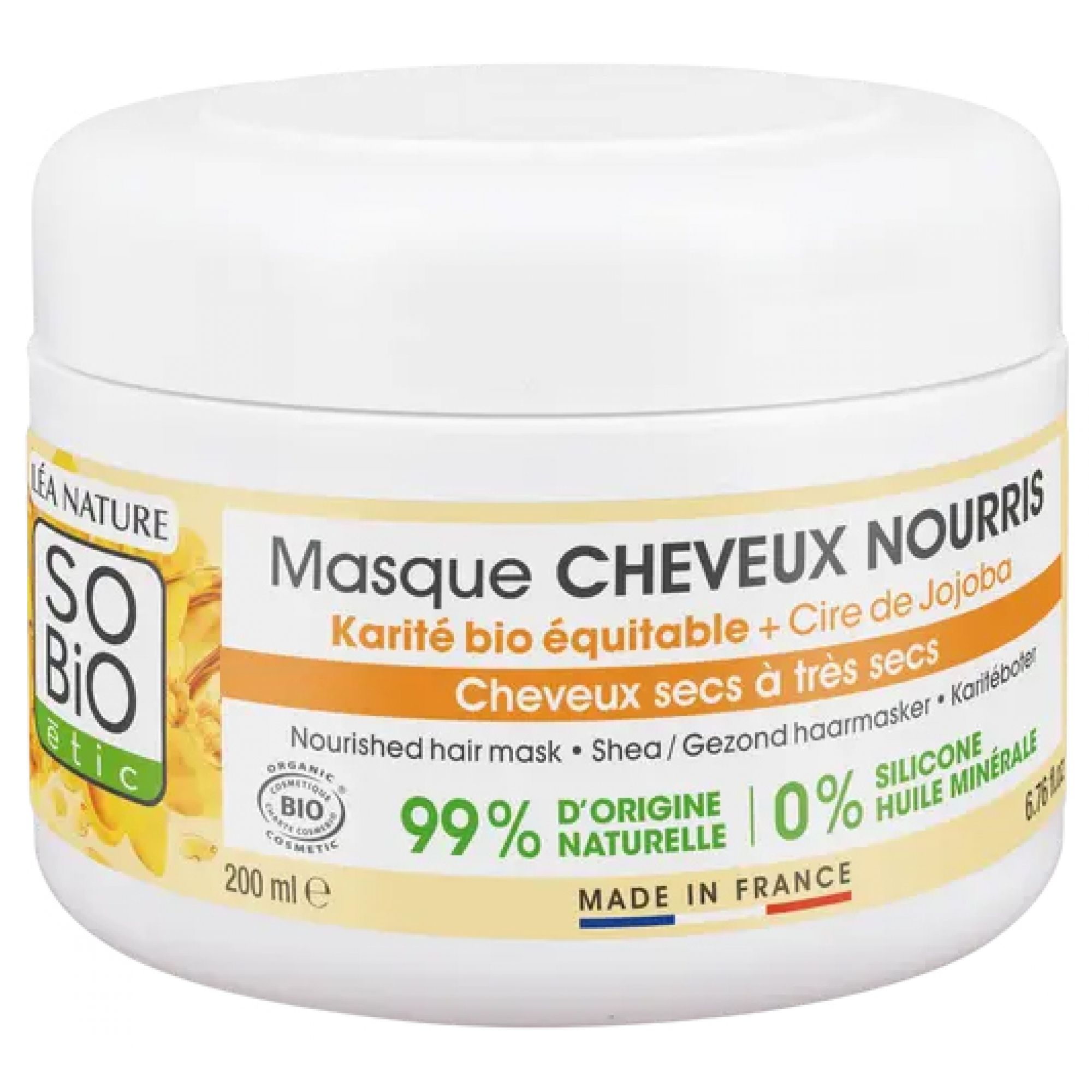 Léa Nature SO BIO étic Masque Cheveux Nourris Karité Bio 8x6,7x6,7 cm