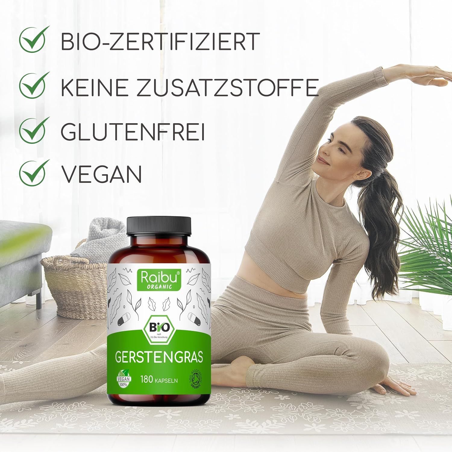 BIO Gerstengras Kapseln Hochdosiert - RAIBU