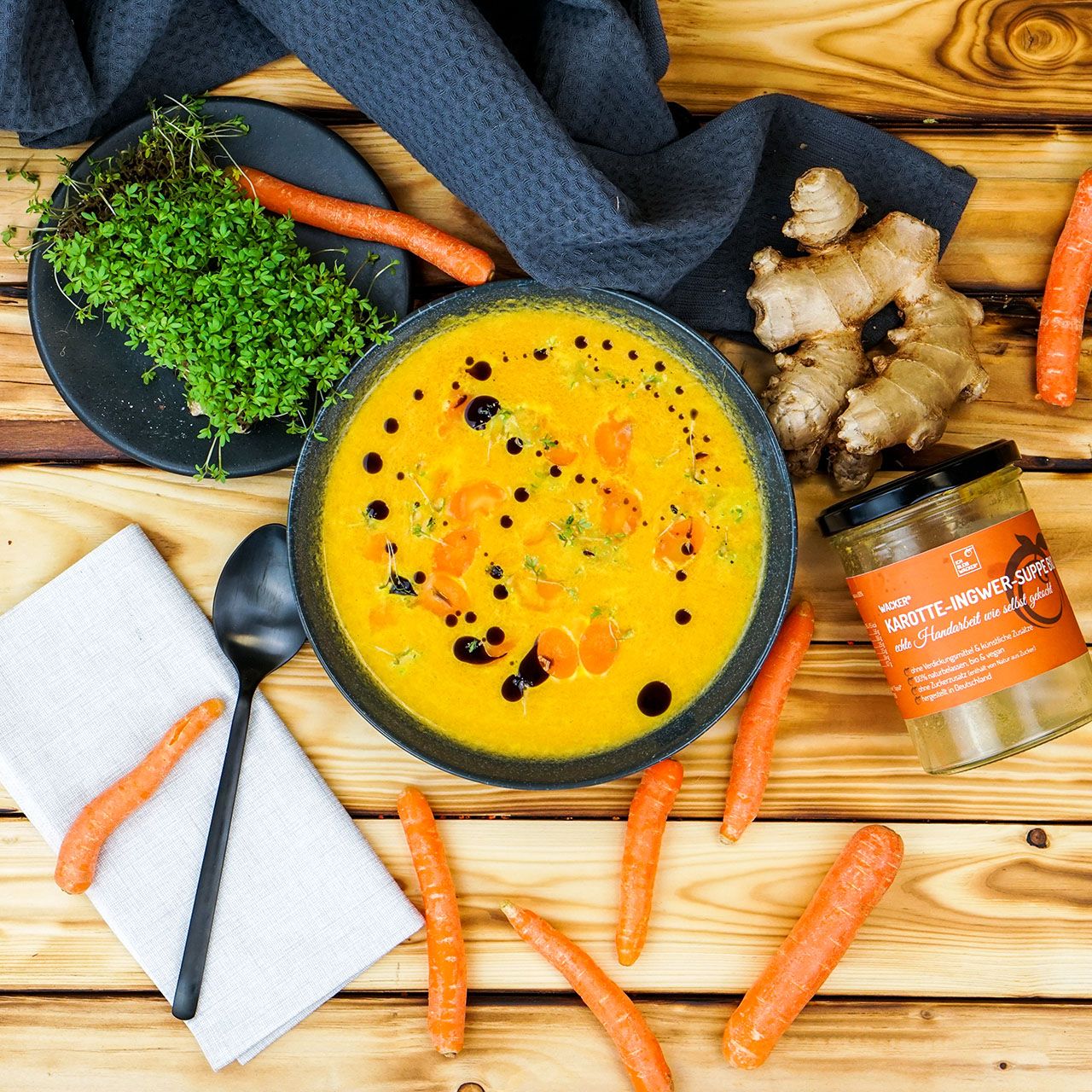 Wacker Karotte-Ingwer-Suppe Bio