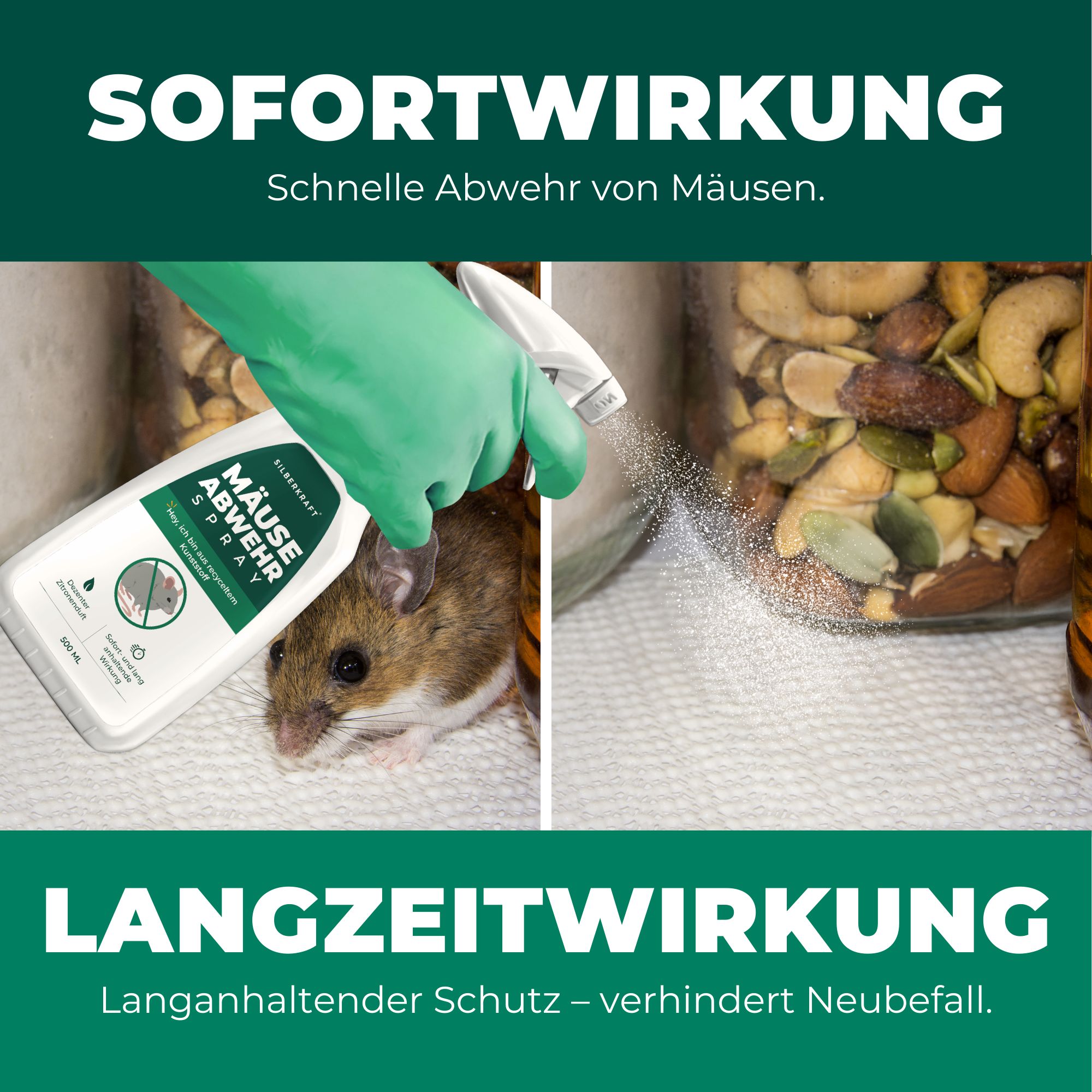 SILBERKRAFT Mäuse-Abwehr-Spray