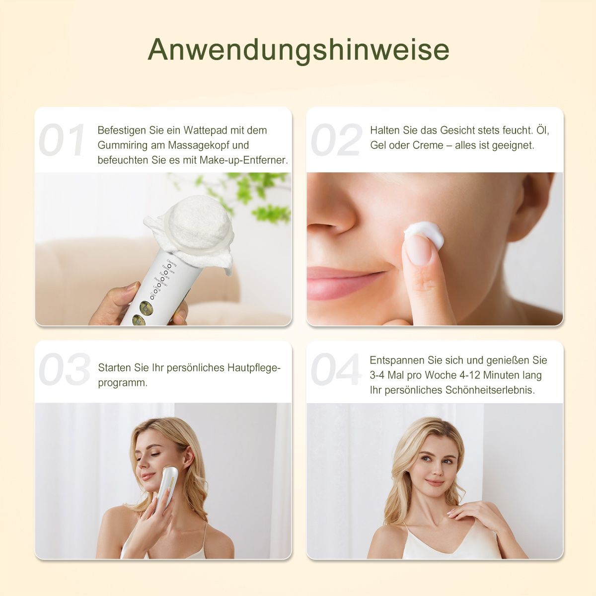 COOL-i 2MHz RF & EMS Gesichtsmassagegerät 6in1 Hautverjüngung mit Ultraschall, Licht & Kühlmodus