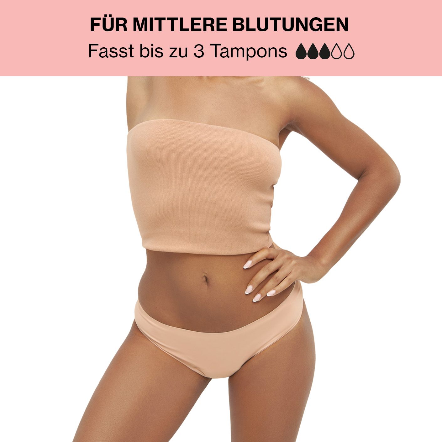 mymonthlys Periodenunterwäsche - Classic Periodenslip LEA beige - mittel