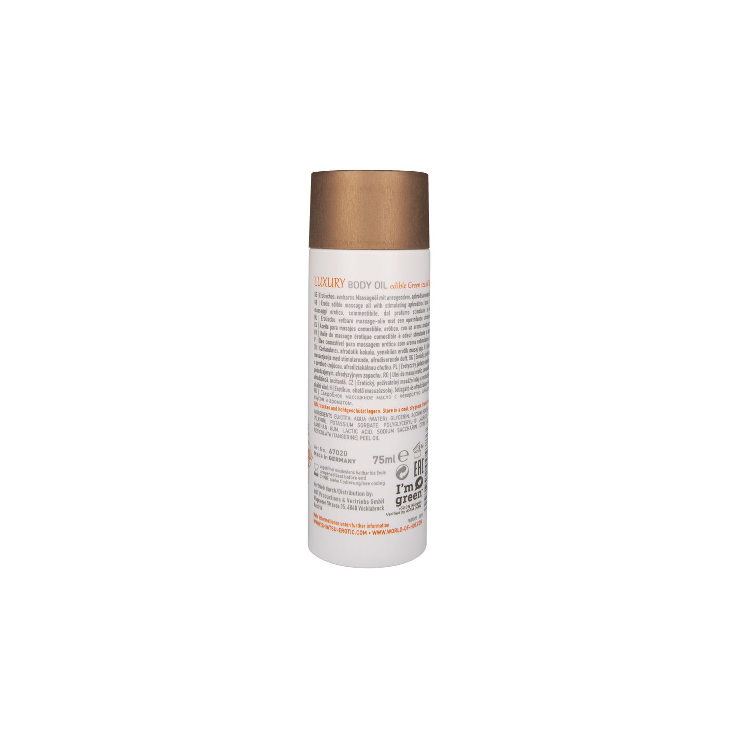 Luxury Body oil edible - Green tea & Tangerine