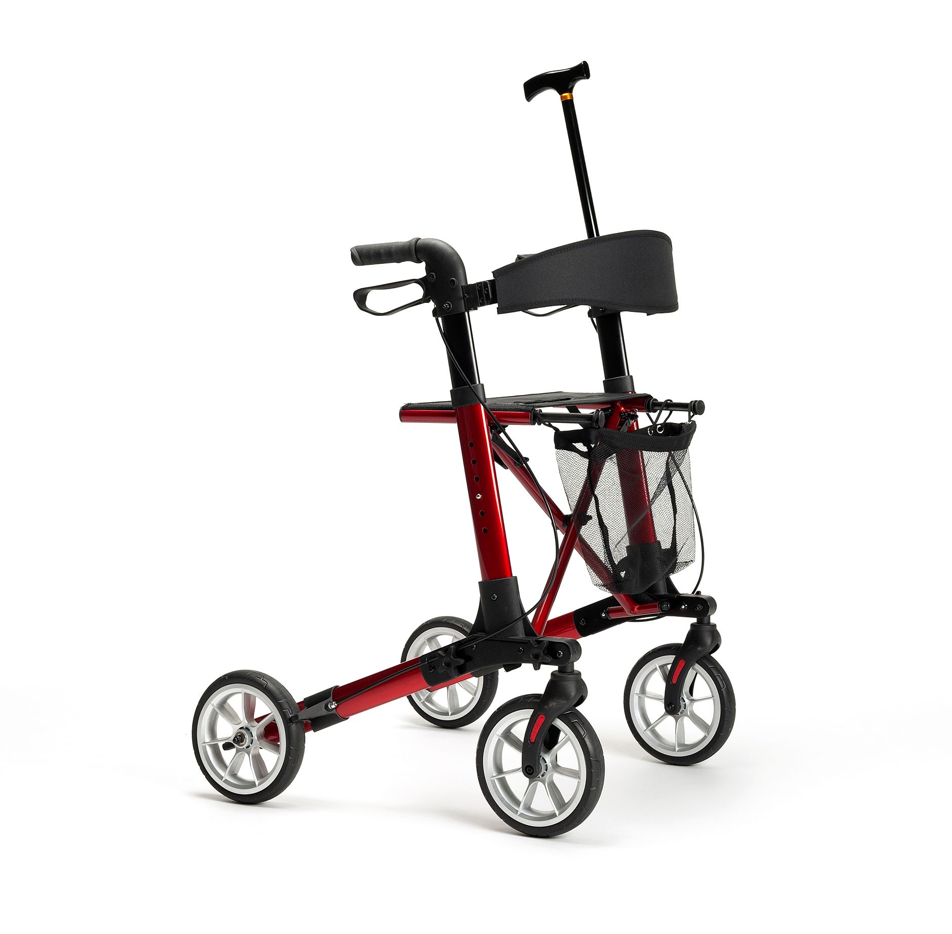 Reise - Rollator Quadri Light | 3-fach faltbar, ultraklein, Silber