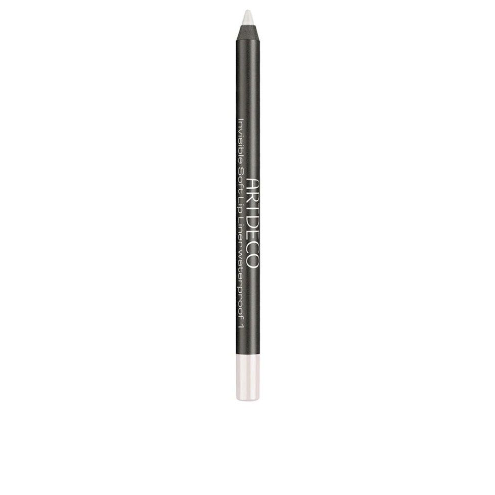 Weißer Lipliner-Stift mit schwarzem Schaft. Aufschrift: Artdeco Invisible Soft Lip Liner Waterproof 1.