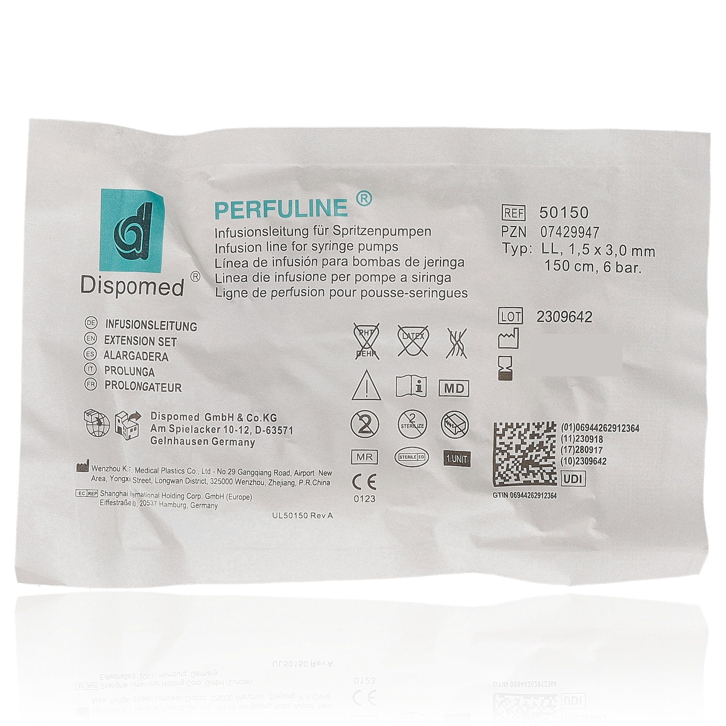 Dispomed Perfuline Infusionsleitung 1,50 m, Ø 1,5 x 3 mm 1 St