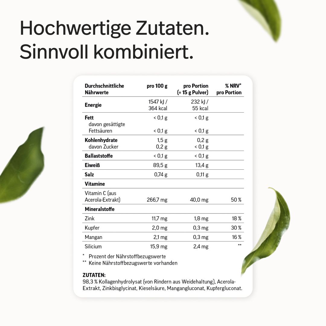 edubily® Kollagen-Hydrolysat Pulver aus Weidehaltung Neutral