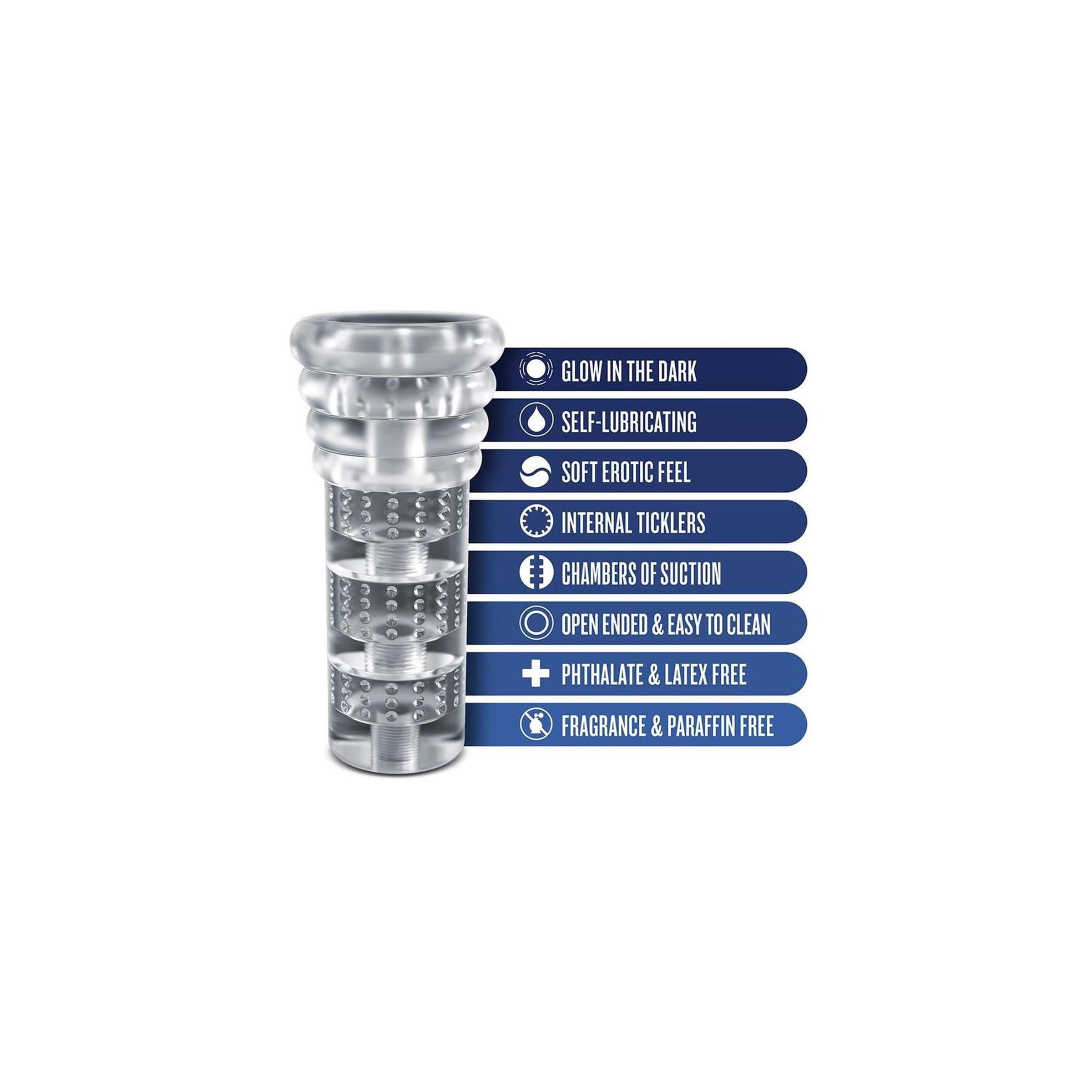 Blush - RIZE LUZ SELF LUBRICATING STROKER CLEAR