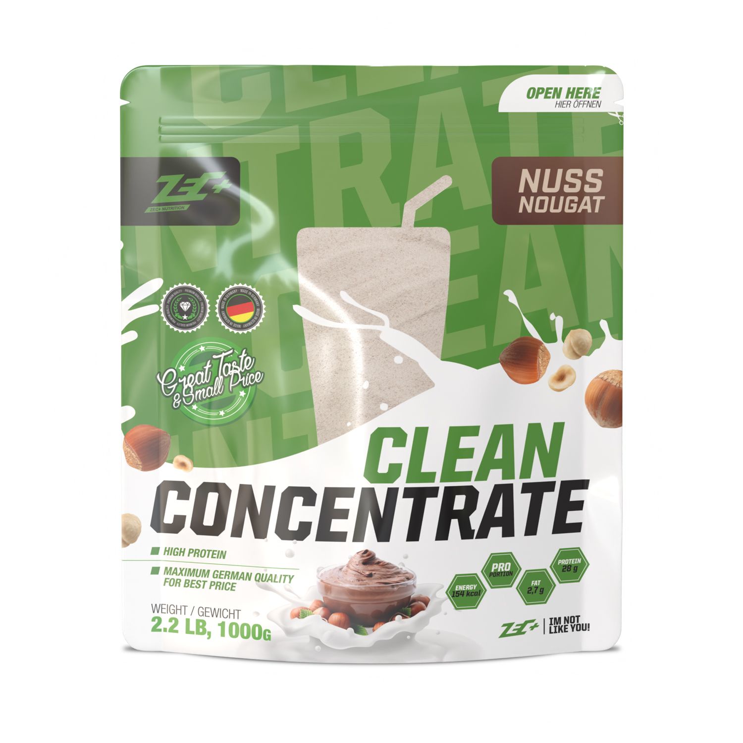 Zec+ Clean Concentrate Protein/ Eiweiß Nuss Nougat